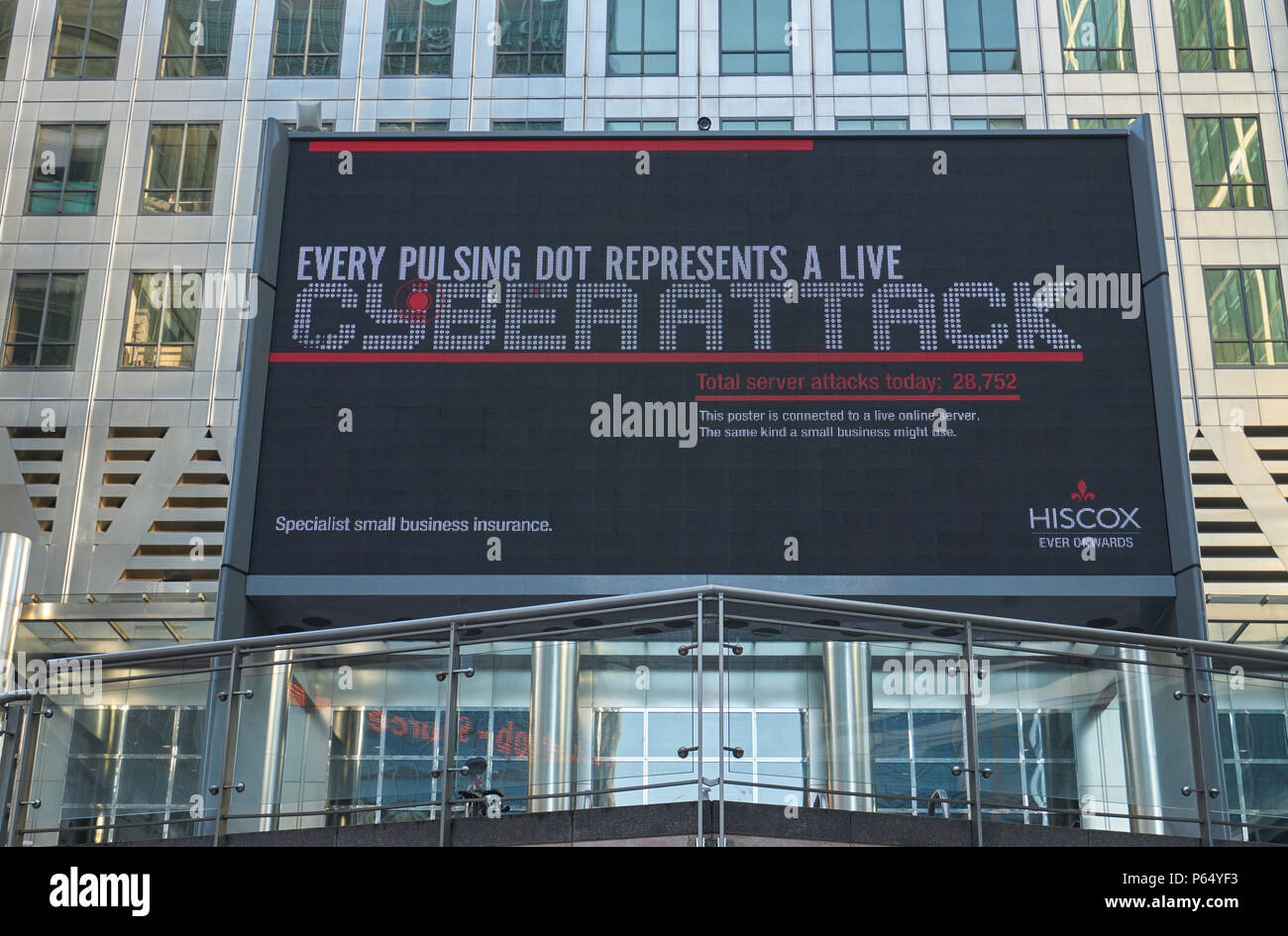 Cyber Attack Netzwerk Sicherheit Bank Sicherheit Stockfoto