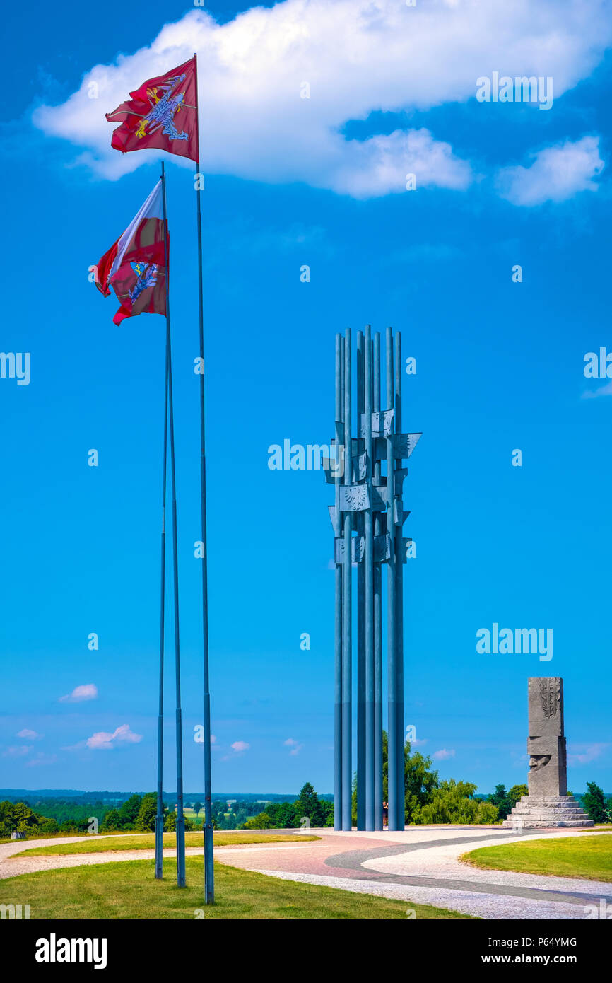 Grunwald, Woiwodschaft/Polen - 2018/06/16: Grunwald Schlachtfeld Denkmal und Museum der historischen Schlacht zwischen Polen, Litauen und Teutonische K Stockfoto