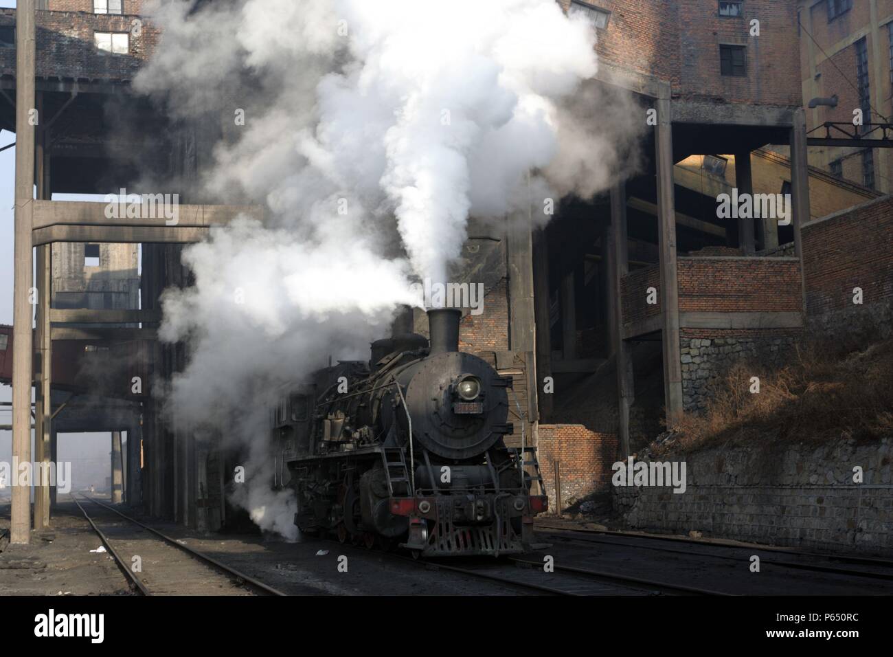 Eine chinesische SY 2-8-2 an Beichang Wäsche im November 2006. Stockfoto