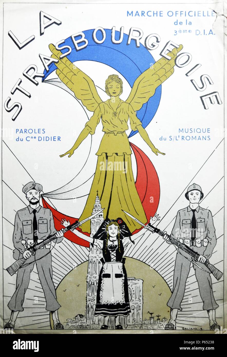 La strasbourgeoise einen Französischen Zweiten Welt Krieg, patriotische Musical von fuzza ca. 1940 Stockfoto