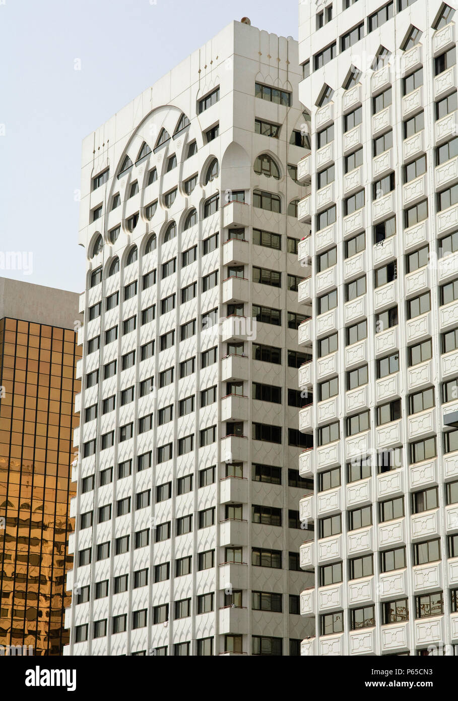 Tower Blocks, der Innenstadt von Abu Dhabi Stockfoto