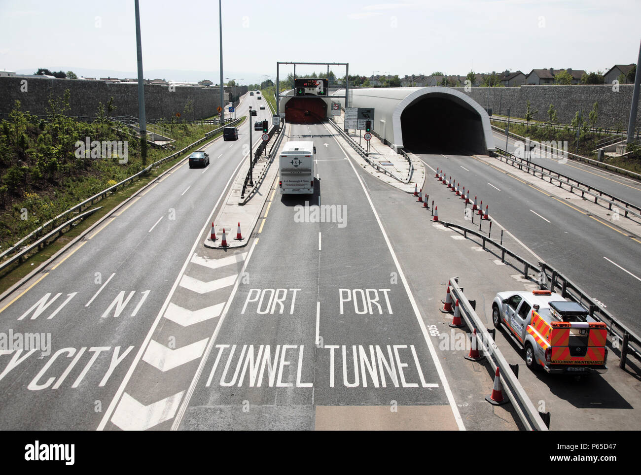 Dublin Port Tunnel und die Autobahn M1, Dublin, Irland 2008 Stockfoto