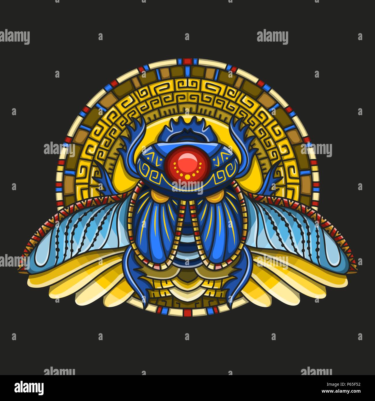 Agyptische Skarabaus Symbol Des Pharao Gotter Ra Sonne Mythologie T Shirt Design Tattoos Des Alten Agypten Stock Vektorgrafik Alamy