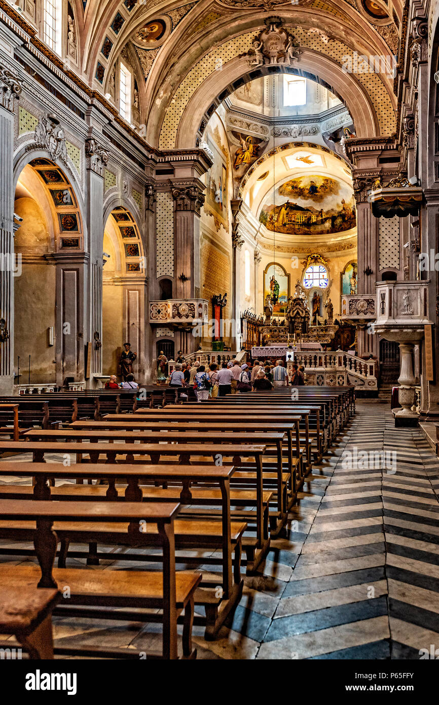 Italien Sardinien Bosa, dem historischen Zentrum, der Kathedrale von der Unbefleckten, mittelschiff Stockfoto