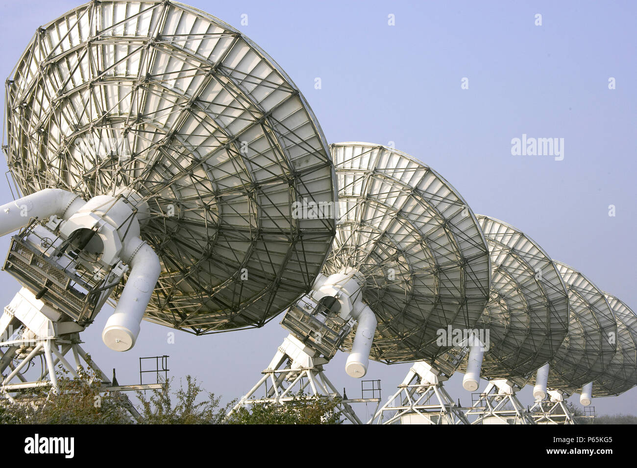 Mullard Radio Astronomy Observatory (Mrao) ist die Heimat einer Reihe von großen Radioteleskopen. In der Mitte der 1940er Jahre am Stadtrand von Cambridge, Engl erstellt Stockfoto