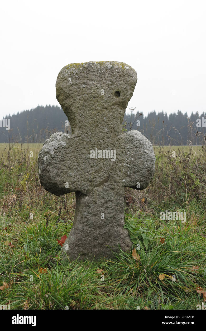 Vermittlung Kreuz, Ovesne Kladruby, Tschechische Republik Stockfoto