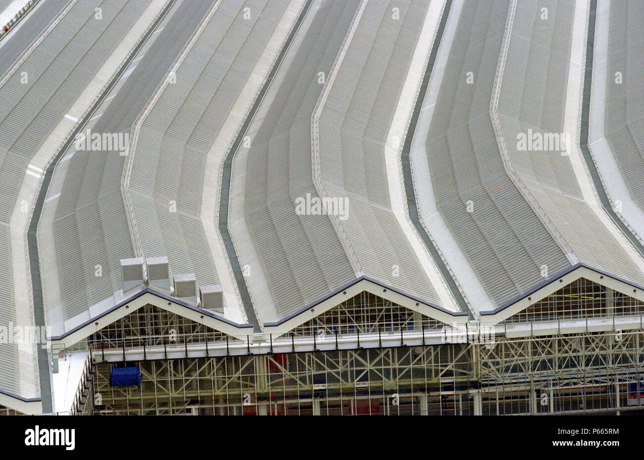 Neues Dach, Waterloo Station in London. Stockfoto