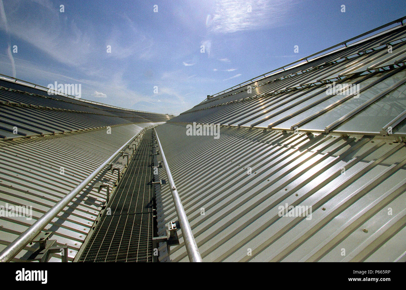 Neues Dach, Waterloo Station in London. Stockfoto