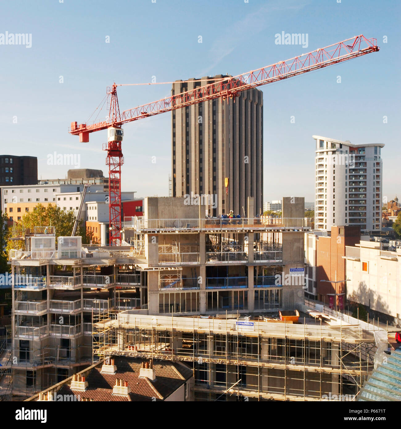 Baustelle, Bristol, Großbritannien, 2008 Stockfoto