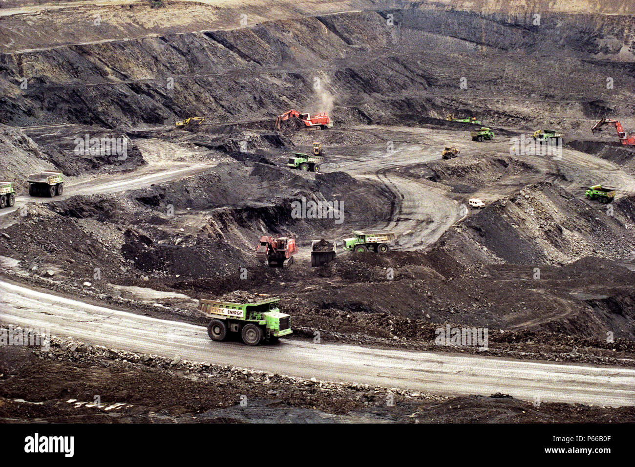 Celtic Energy Tagebau Kohle Ort, in der Nähe von Bridgend, South Wales Stockfoto