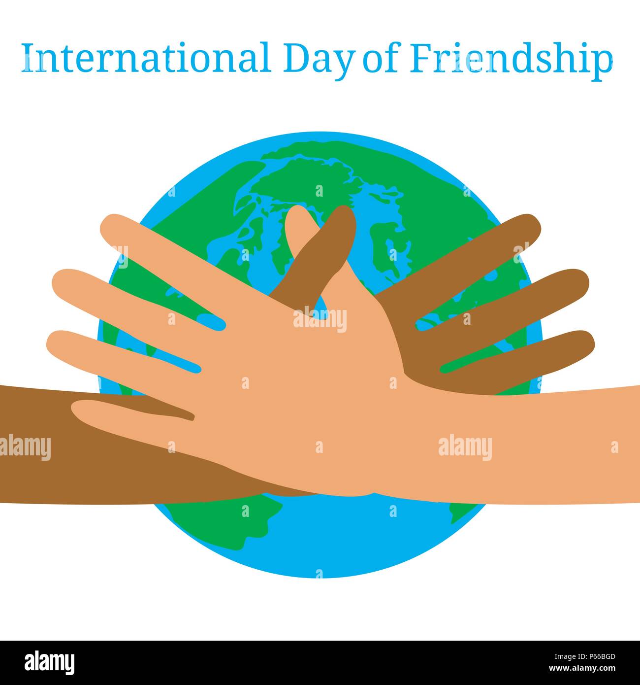 Internationaler Tag der Freundschaft. Am 30. Juli. Konzept einer