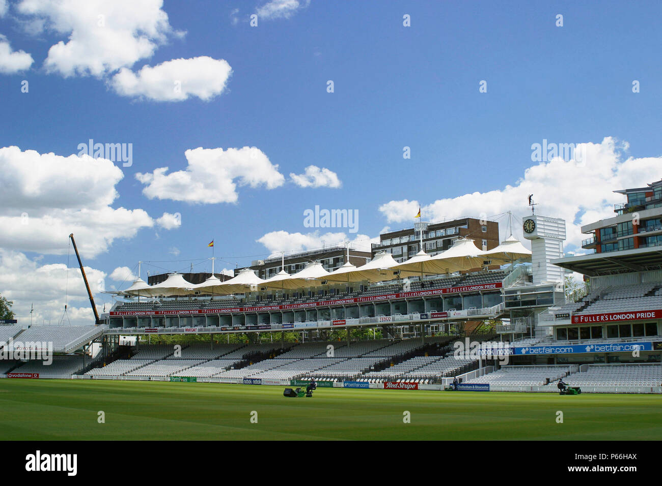 Lords Cricket Ground. London, Vereinigtes Königreich. Stockfoto