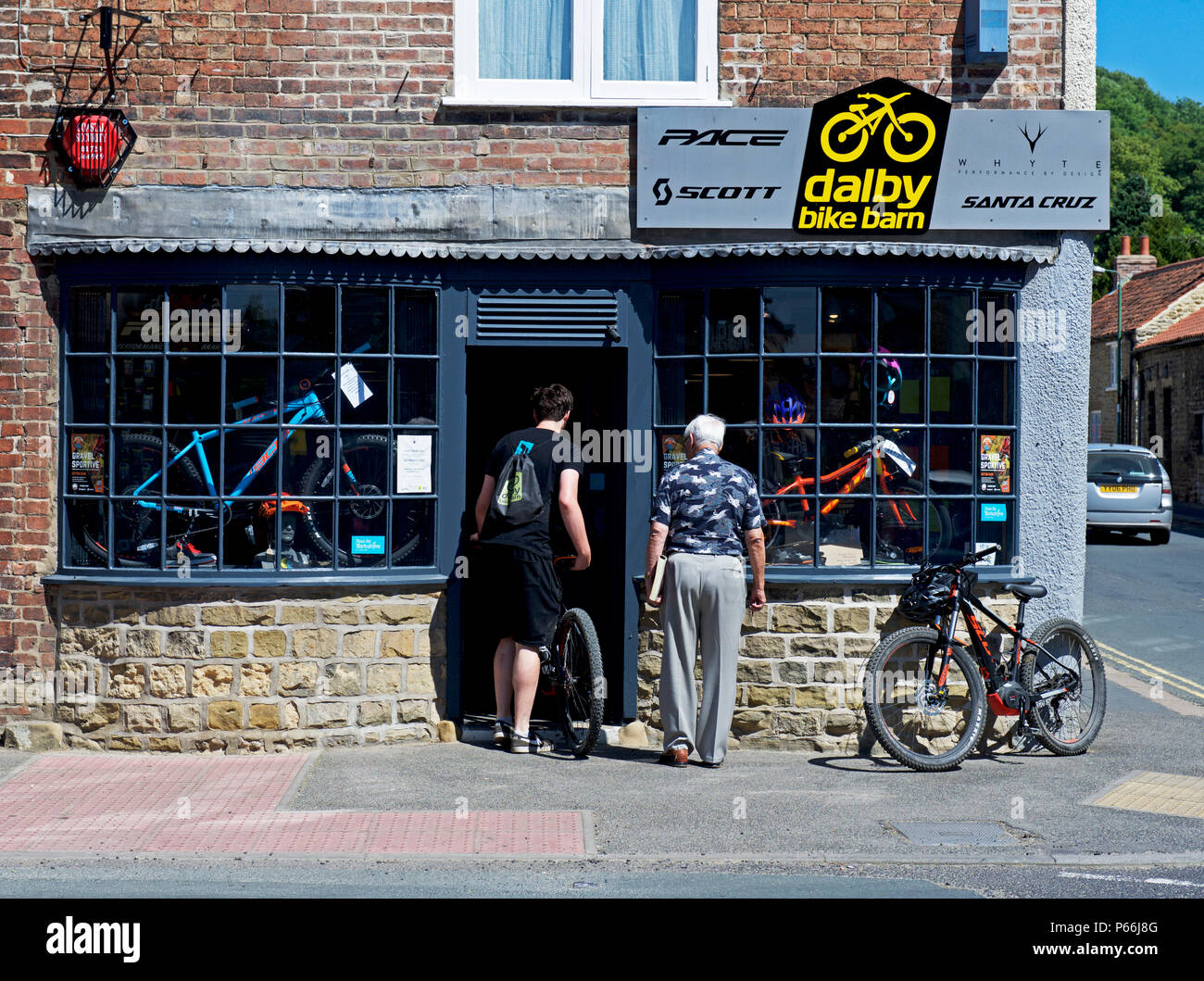 The Dalby Bike Barn in Thornton-le-Dale, North Yorkshire, England Stockfoto