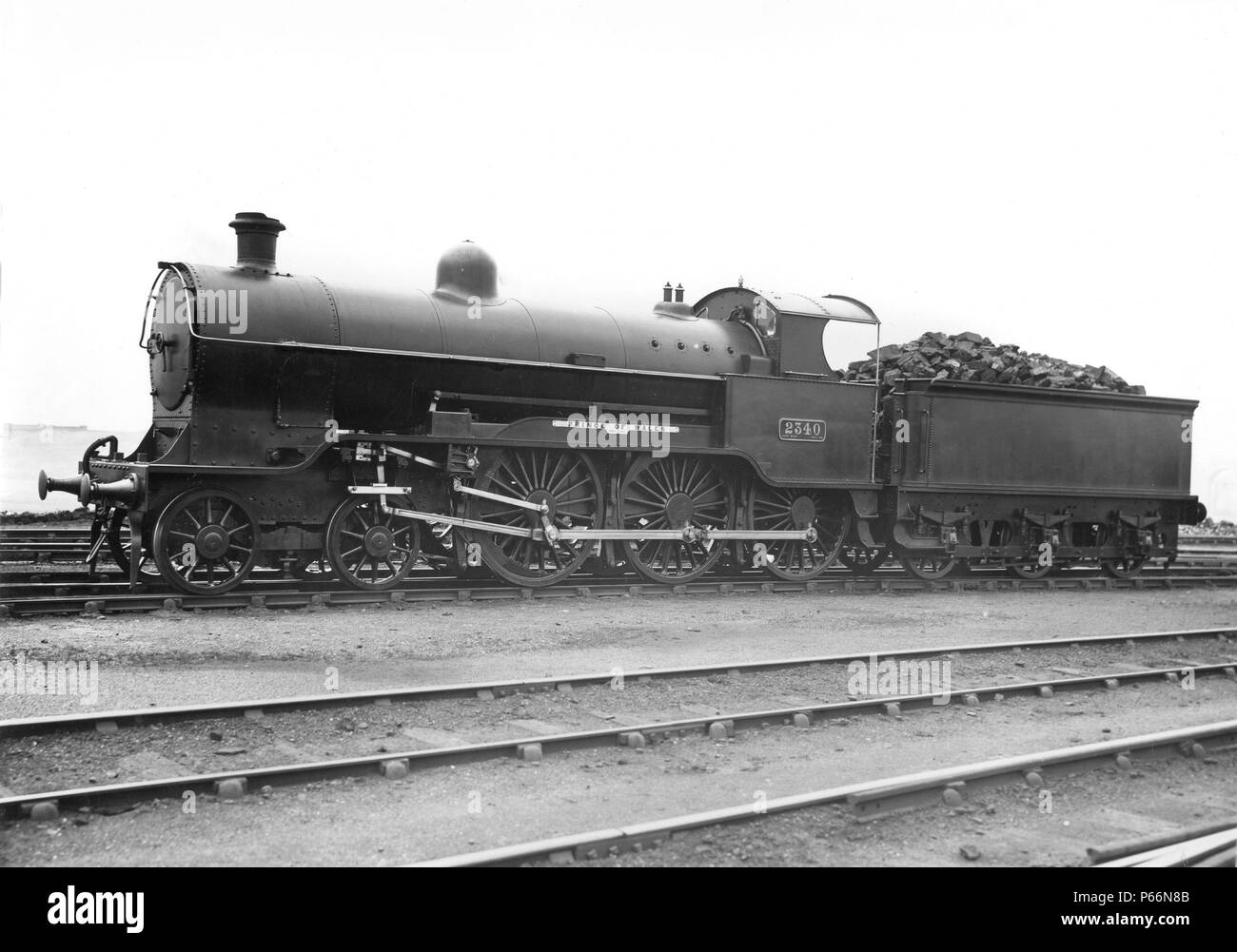 Ex LNWR Prinz von Wales Klasse 4-6-0 Nr. 2340, Prinz von Wales mit Walshaerts - Lichtkegel Ventiltrieb. C 1920 Stockfoto