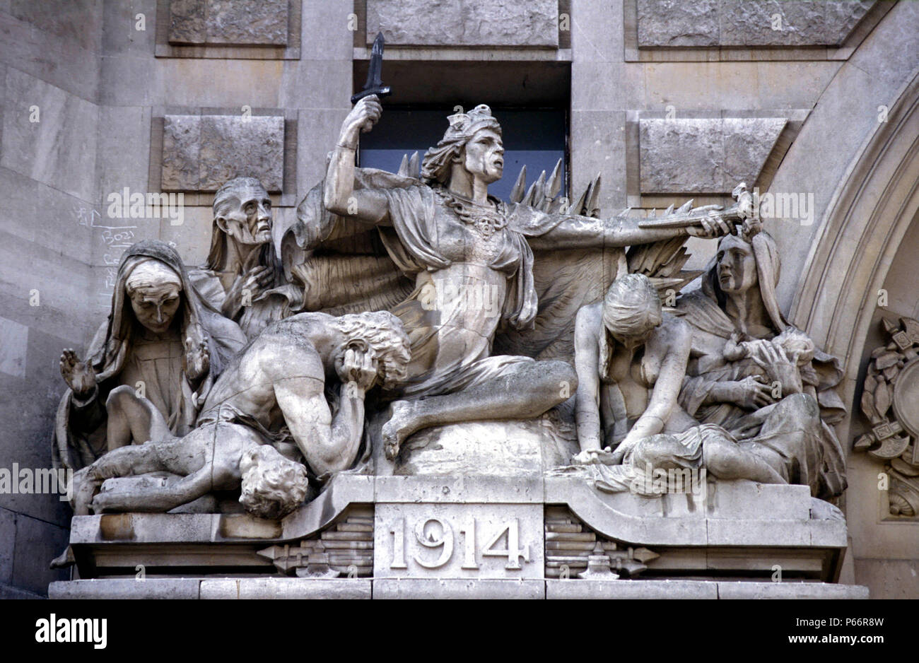 Denkmal für die 1914-1918 Weltkrieg bei Waterloo Station in London. C 1993. Stockfoto