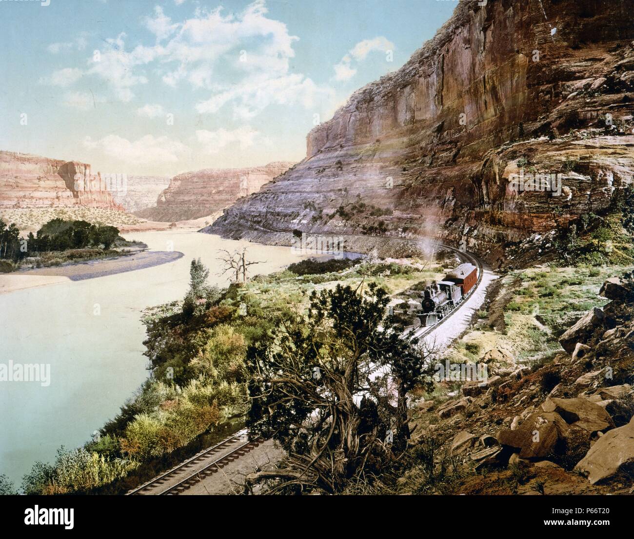Ruby Burgen, Canon der Grand, Utah durch William Henry Jackson, 1843 – 1942, Fotograf 1900 Stockfoto