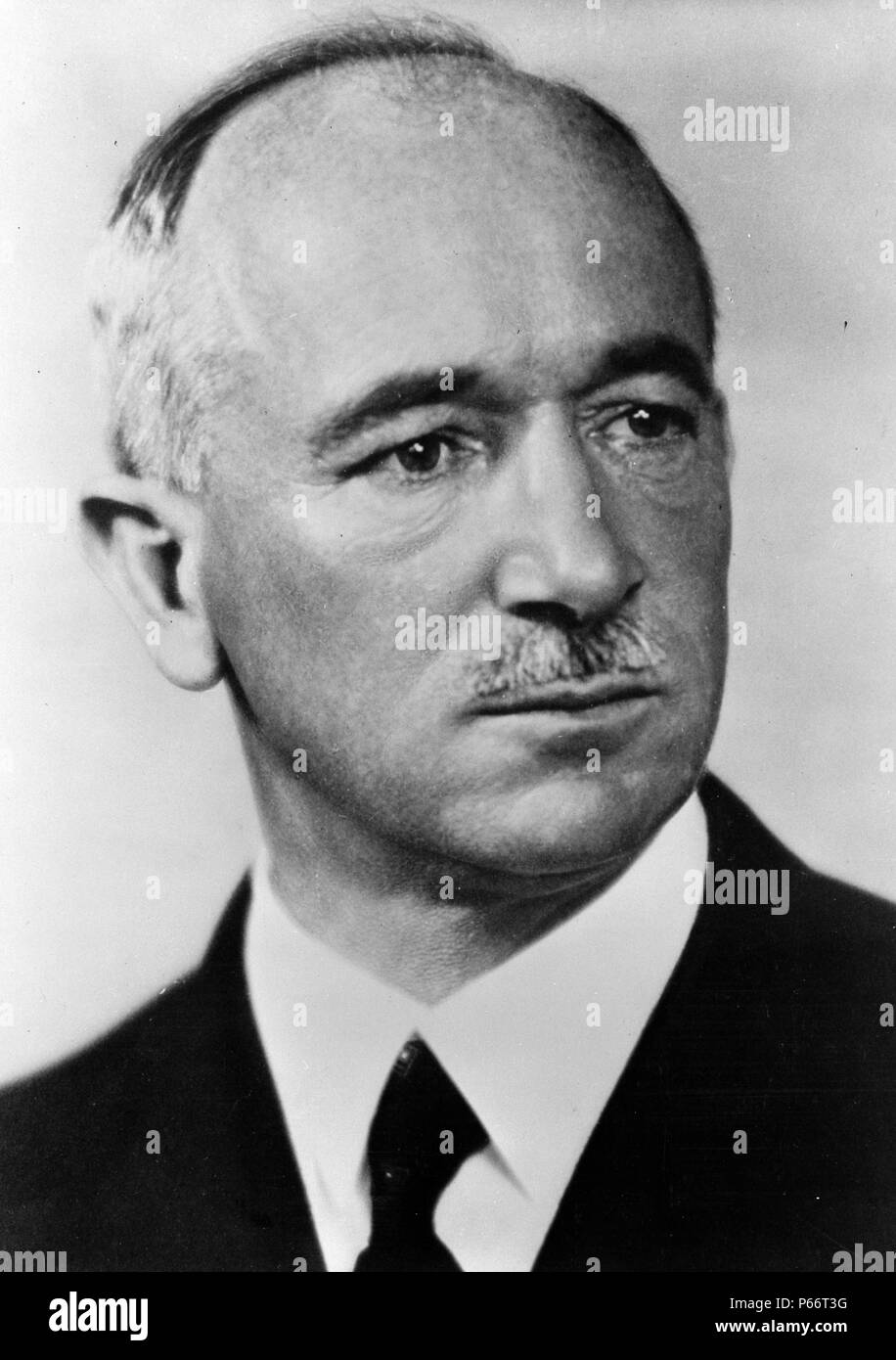 Präsident Eduard Benes der Tschechoslowakei 1942. Dr. Eduard Beneš 1884 - 3. September 1948. Leader der Tschechoslowakischen Unabhängigkeitsbewegung, Minister für Auswärtige Angelegenheiten und der zweite Präsident der Tschechoslowakei von 1935 bis 1938 und erneut von 1940 bis 1948 Stockfoto