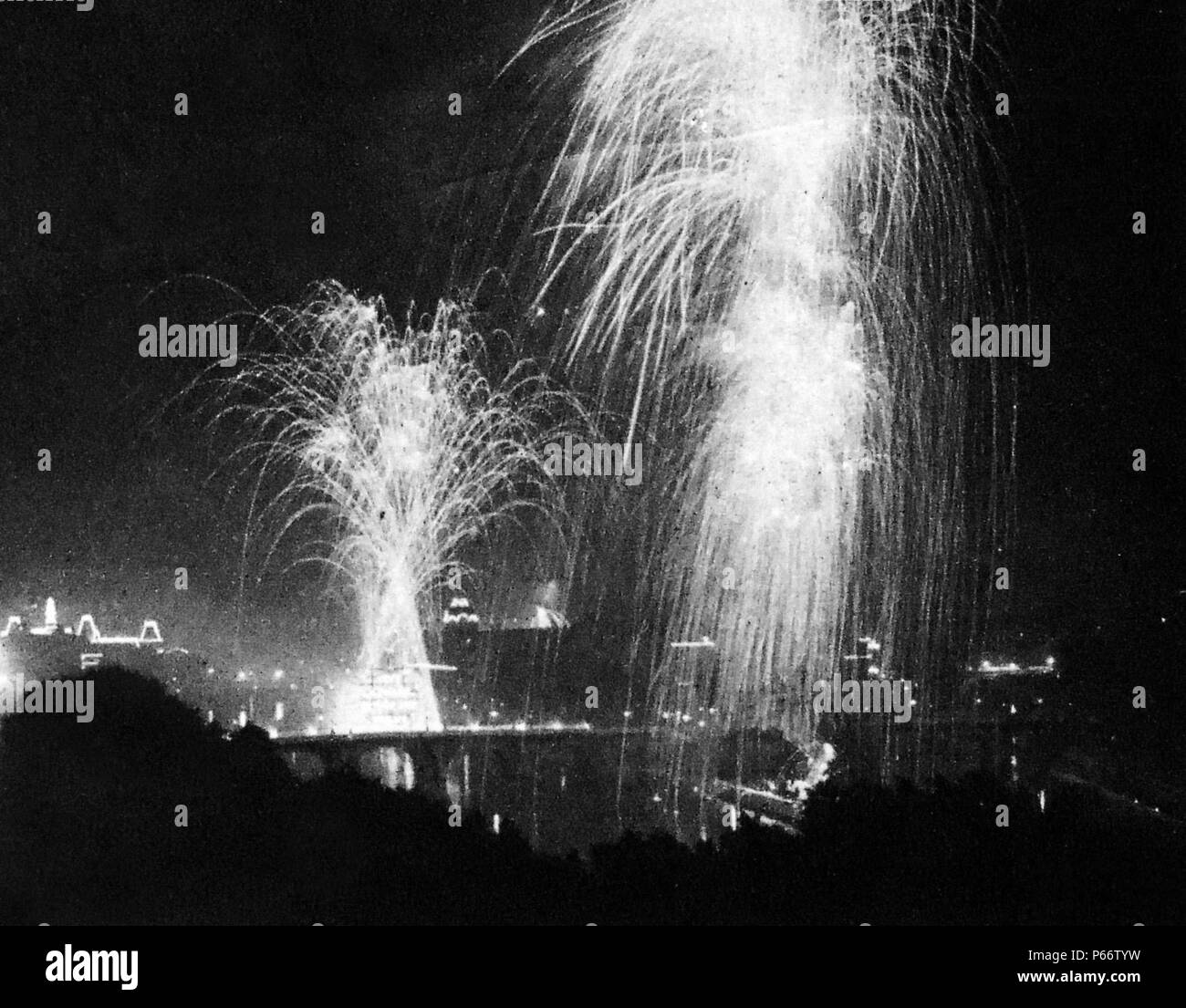 Feiern in Paris, Frankreich, der Versailler Vertrag 1919 zu markieren Stockfoto