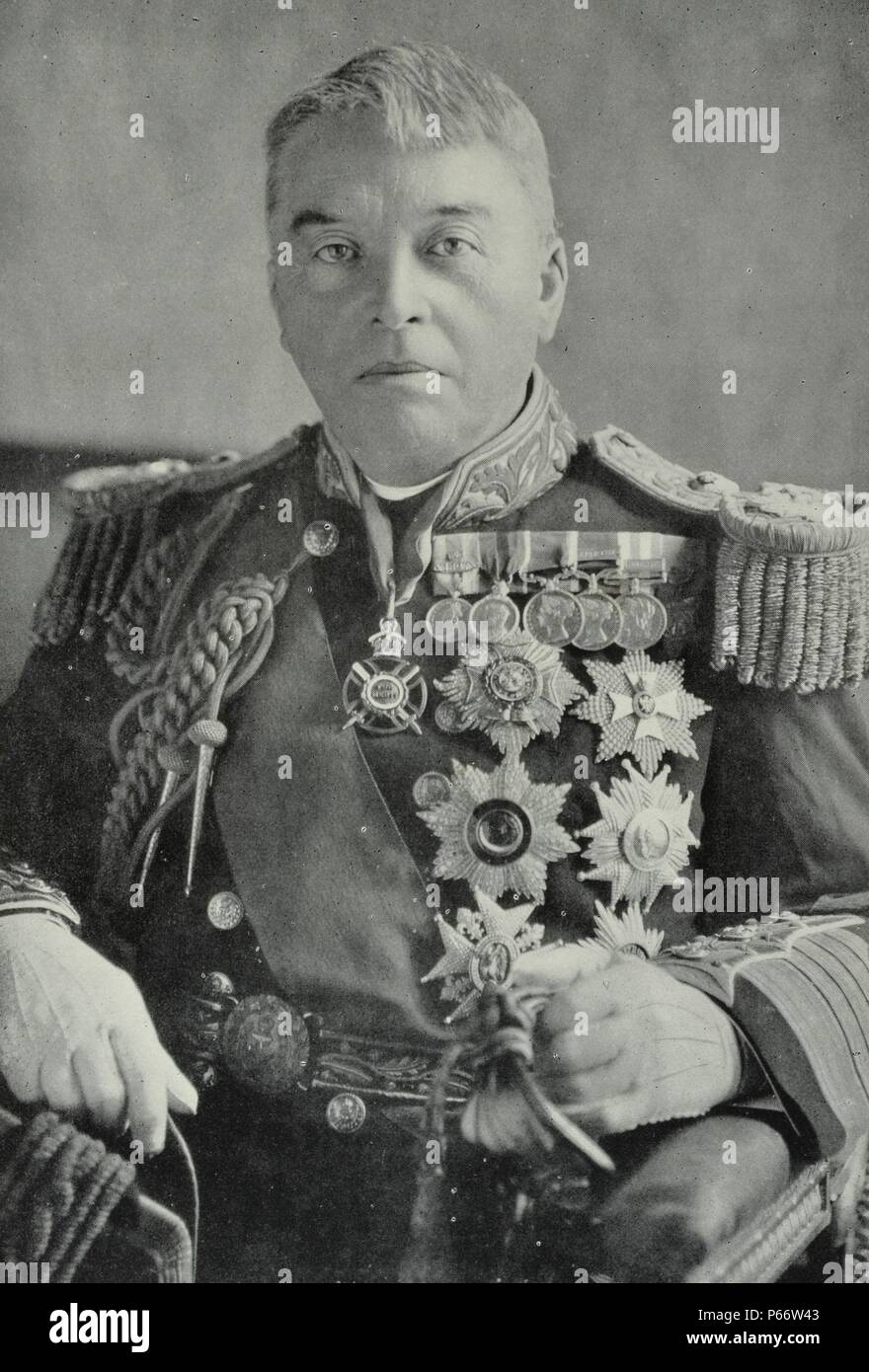 Admiral der Flotte John arbuthnot 'Jacky' Fisher, 1. Baron Fisher, 1841 - 1920. Britischer Admiral für seine Bemühungen in der Reform bekannt. Er hatte einen großen Einfluss auf die Royal Navy in einer Karriere, die mehr als 60 Jahre, beginnend in einem Marine der hölzernen Segelschiffe bewaffnet mit Schnauze - Laden von Cannon und endet in einem von Stahl - geschält Schlacht Kreuzer, u-Boote und der erste Flugzeugträger. Die argumentative, energisch, reform-orientierte Fisher wird oft als die zweitwichtigste Figur in British Naval Geschichte, nachdem Lord Nelson. 1914 Stockfoto
