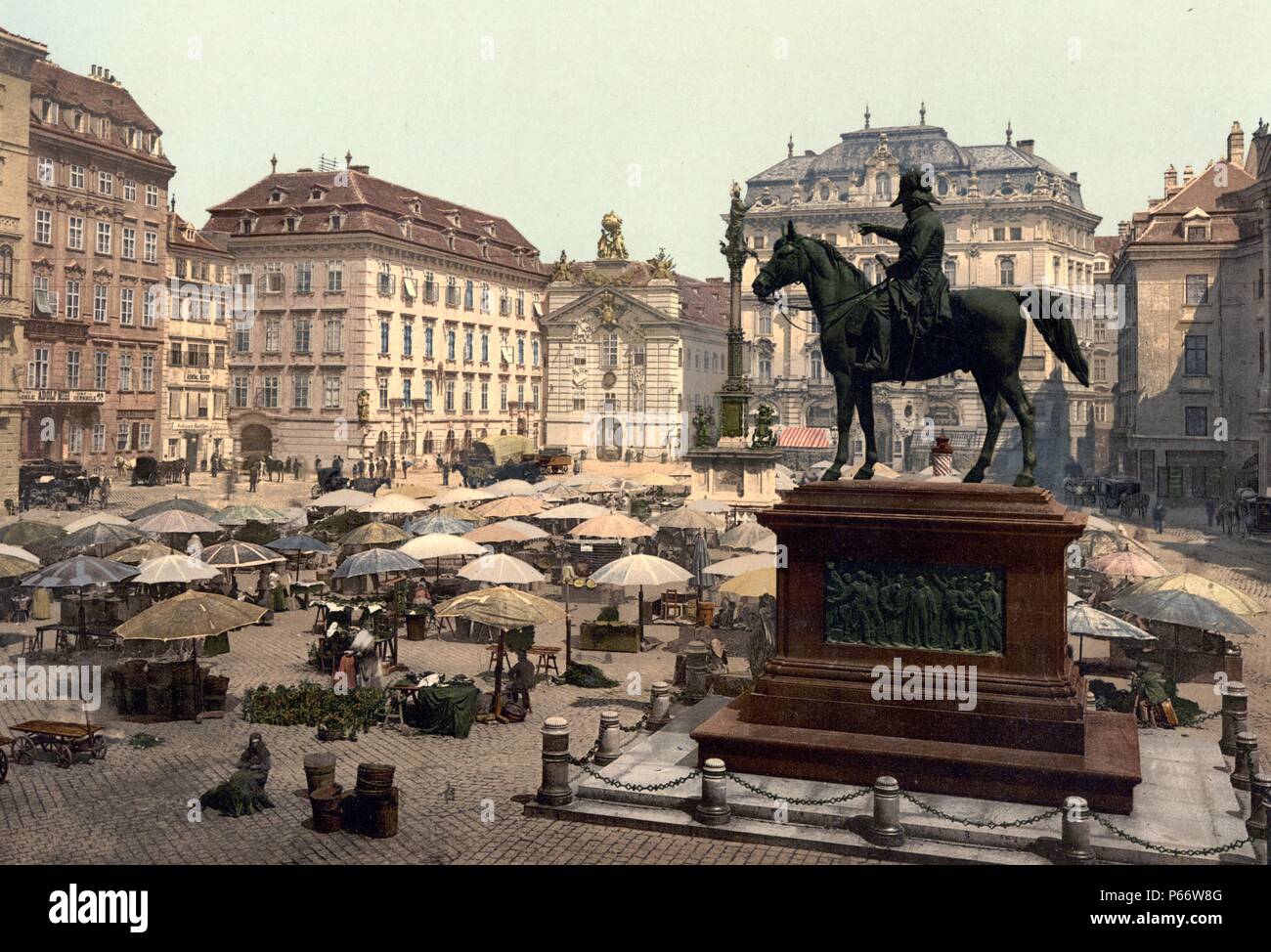 Market Place, Wien, Österreich-Ungarn 1901 Stockfoto