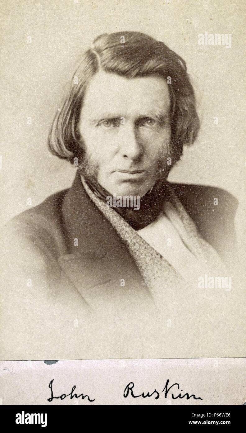 John Ruskin 1819-1900. Autor, fotografiert von 1863 bis 1870 Stockfoto