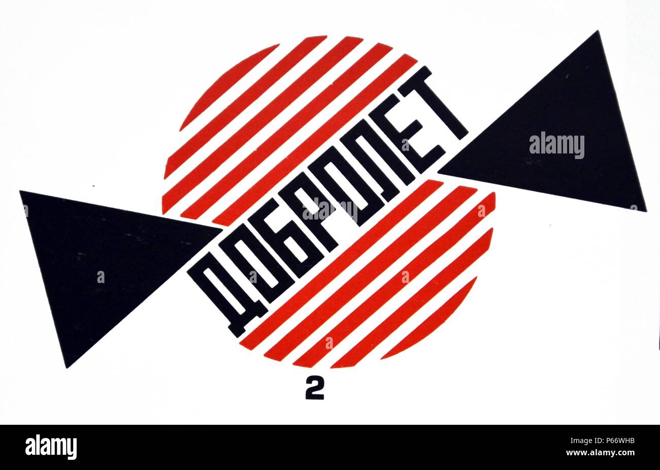 Russische kommunistische Plakatkunst: Logo von Dobrolet (der Staat geförderten freiwilligen Organisation für Zivilluftfahrt 1923 Stockfoto