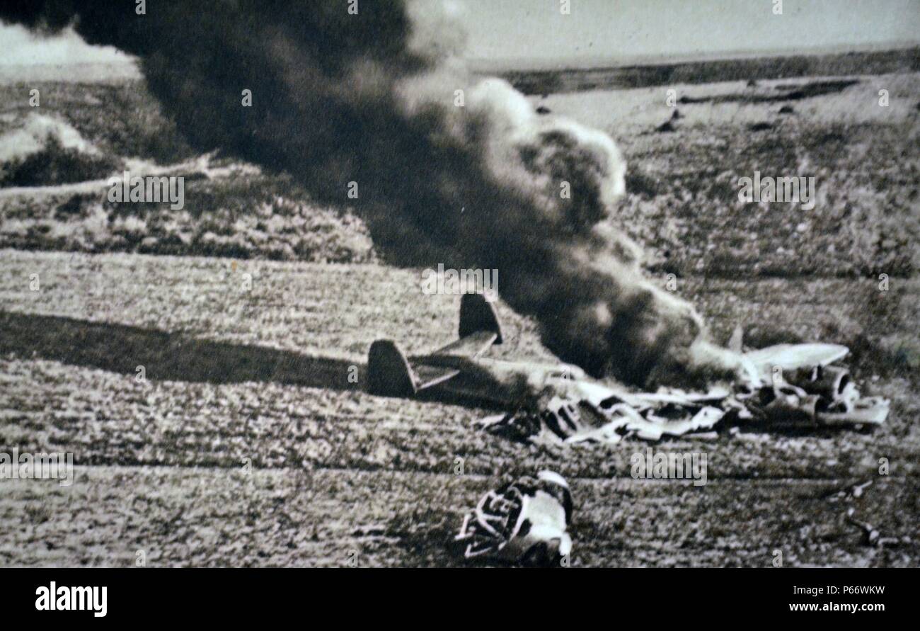 Zweiter Weltkrieg: Deutsche Flugzeug stürzte in Frankreich Stockfoto