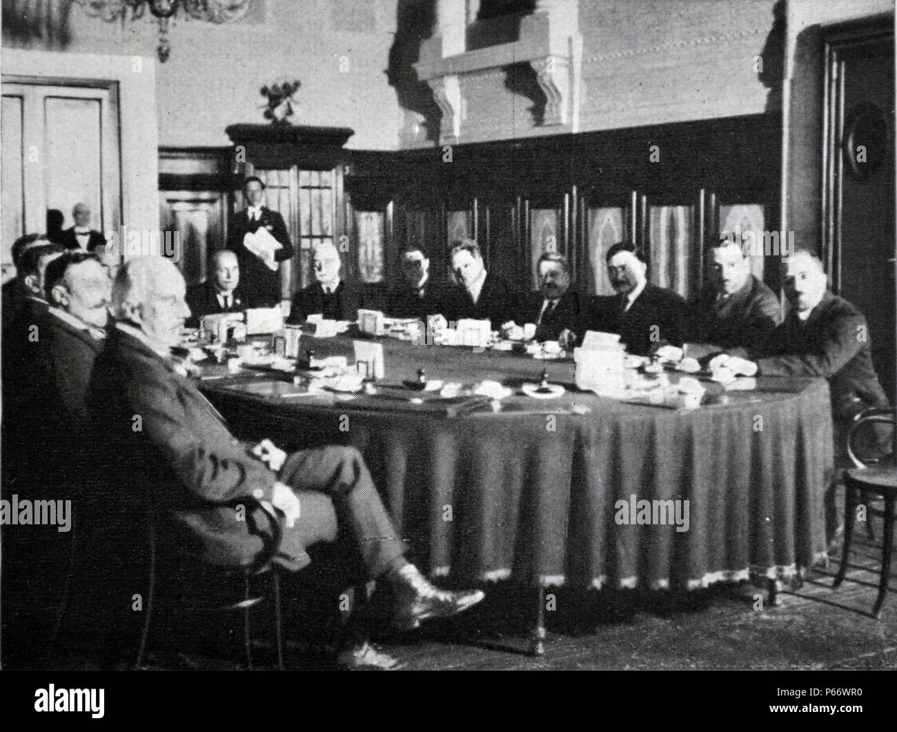 Rom - Vorsitz November 1922 - erste des Ministerrates "Herr Mussolini" Stockfoto