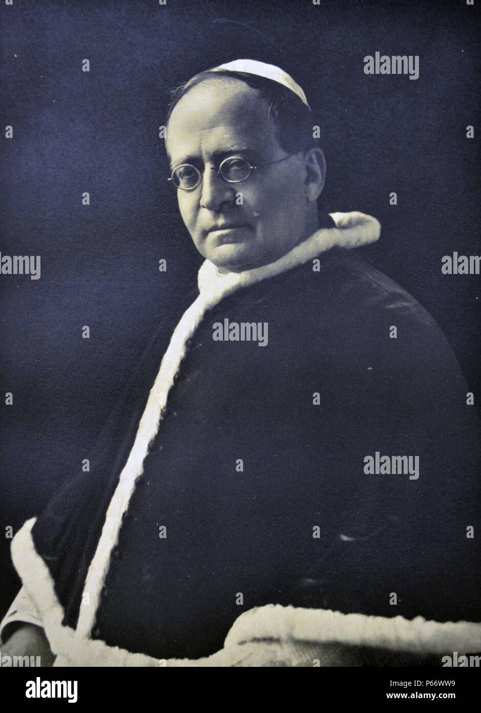 Papst Pius XII., Eugenio Maria Giuseppe Giovanni Pacelli zum Papst vom 2. März 1939 bis zu seinem Tod im Jahr 1958. Stockfoto