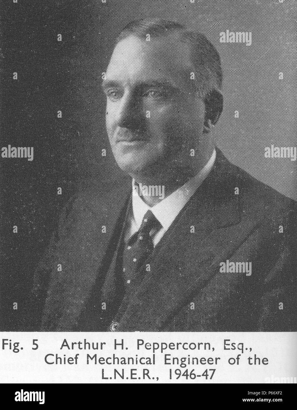 Arthur H Pfeffer, Chief Mechanical Engineer der LNER 1945-1947 Stockfoto