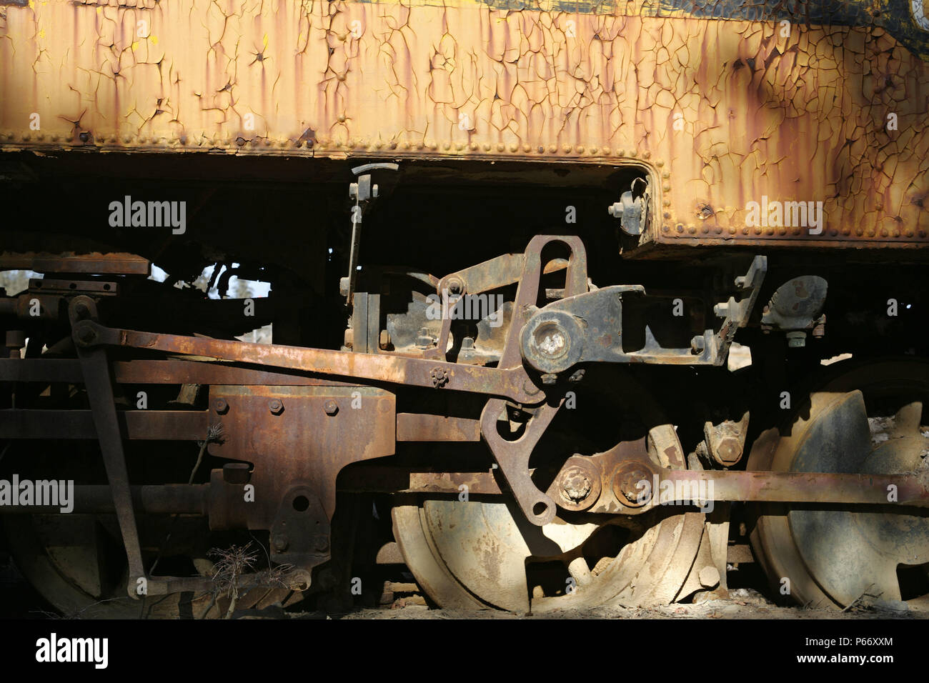 Detail Studie der massiven 0-8-2 der ehemaligen Zypern Zypern Mining Corporation T, Nr. 4, in dem es gelegen hat in der alten Funktionen für einige 40 Jahre verlassen. Th Stockfoto