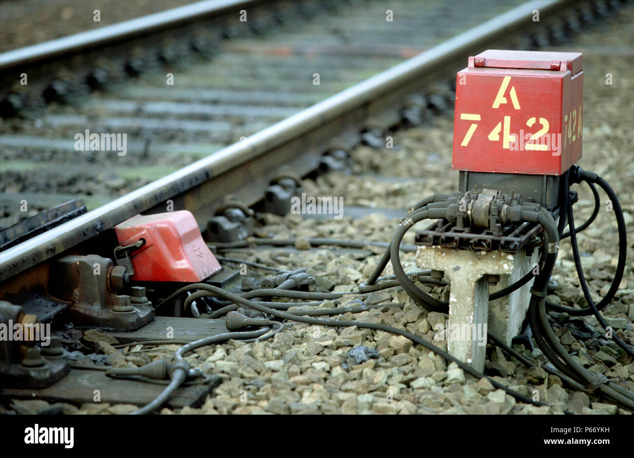 Punkt Motoren in Crewe, West Coast Main Line. Stockfoto