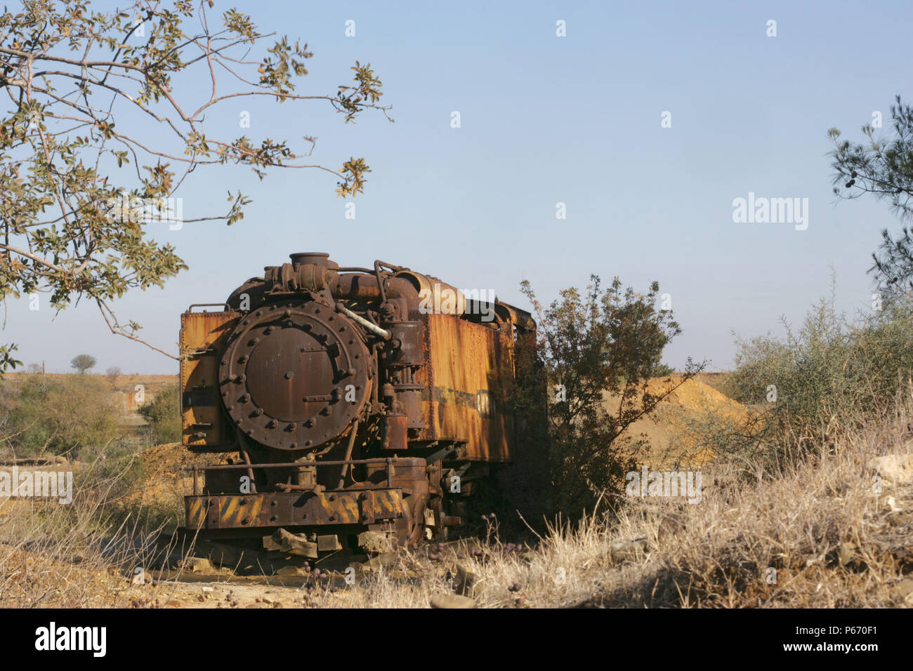 Die ehemalige Zypern Zypern Mining Corporation massive 0-8-2T, Nr. 4, in dem es gelegen hat in der alten Funktionen für einige 40 Jahre verlassen. Dieser erstklassige Motor Stockfoto