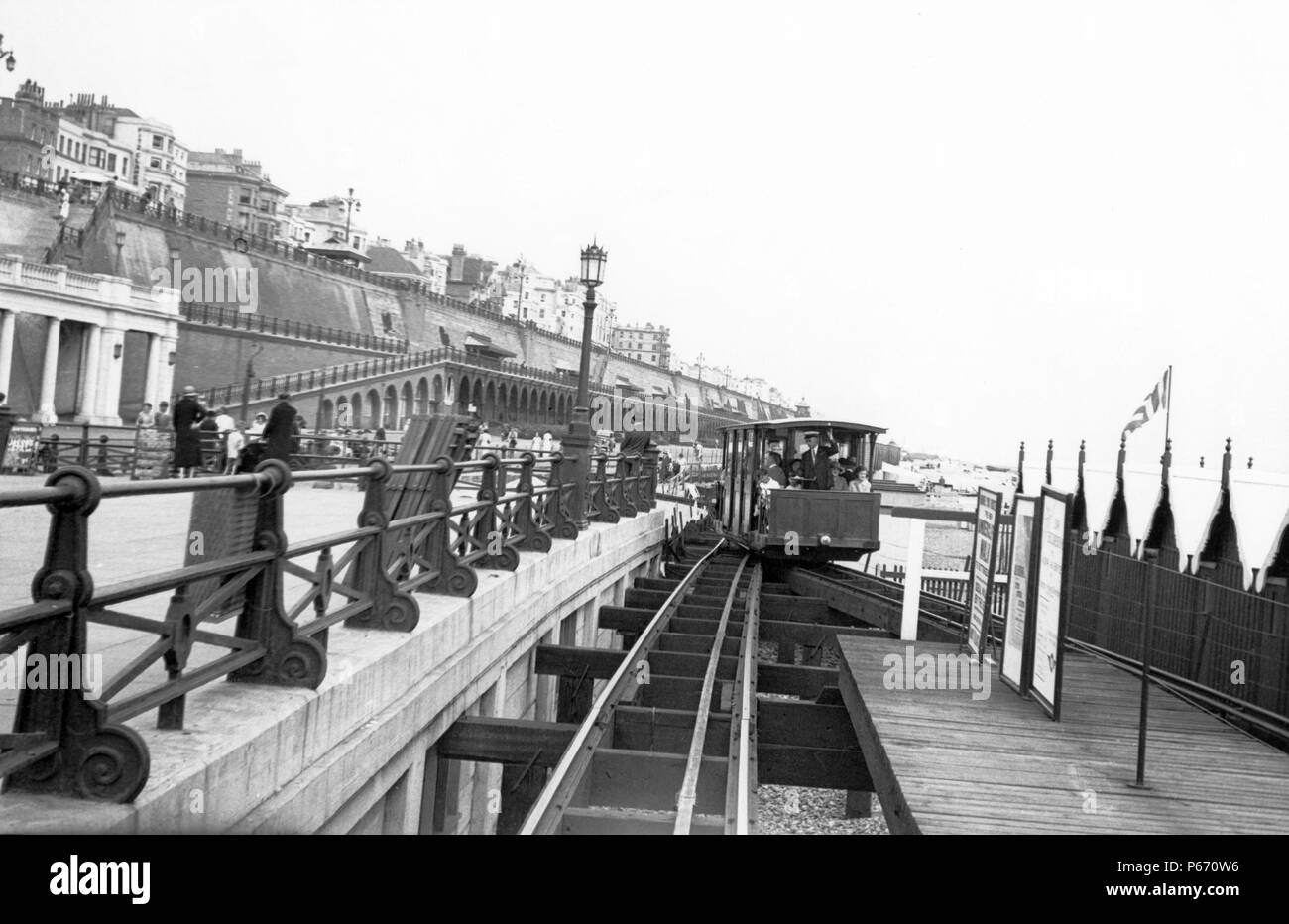 Der Volk elektrische Straßenbahn, Brighton. C 1935 Stockfoto