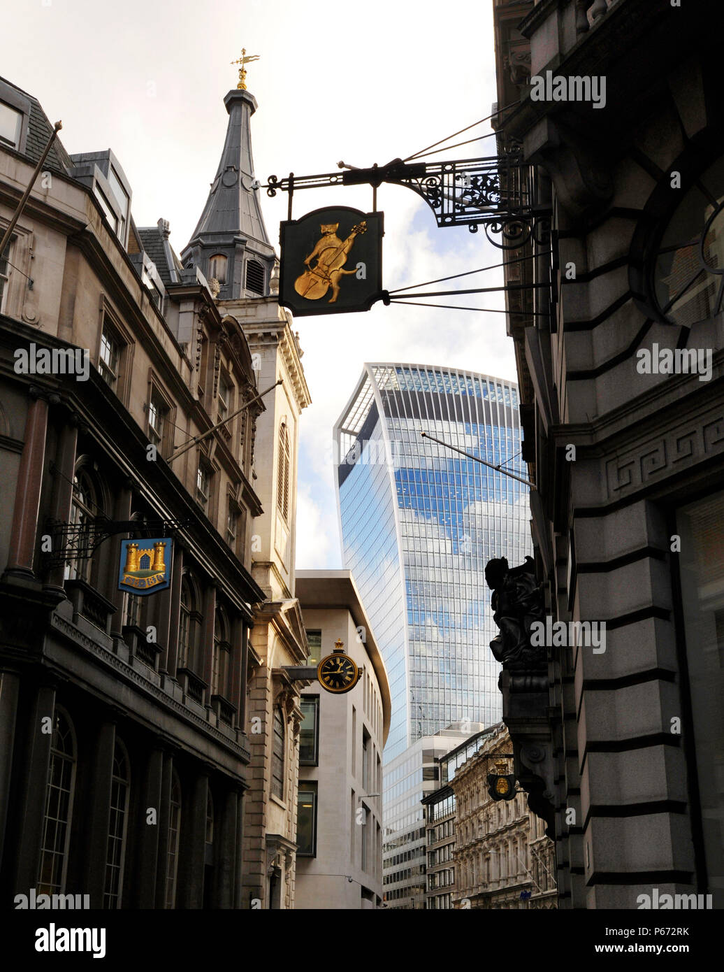 20 Fenchurch Street, die anders als die Walkie Talkie Gebäude London UK bekannt. Stockfoto