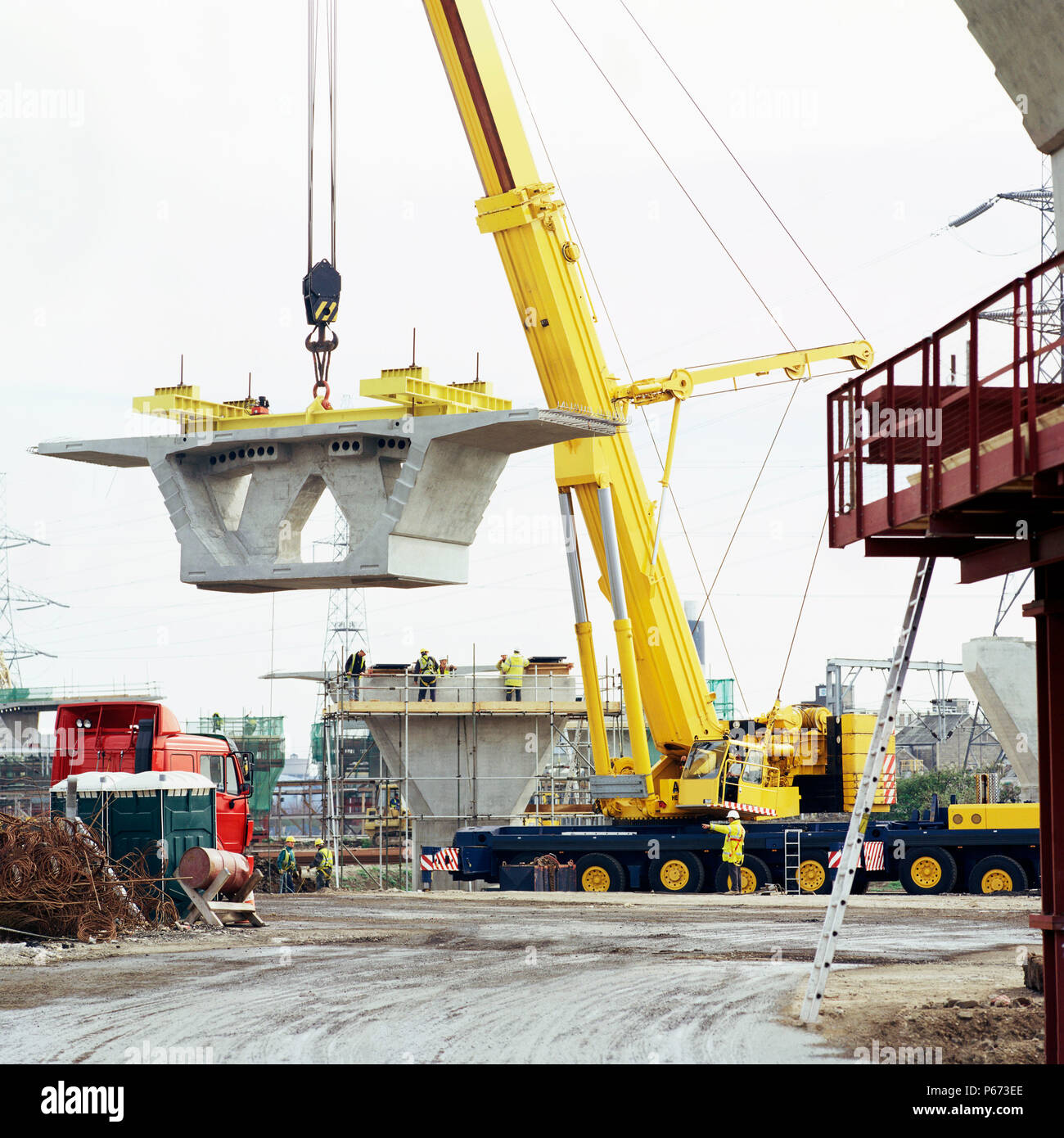 Heben Hohlkasten Abschnitt auf einem 13 Viadukt London. Stockfoto