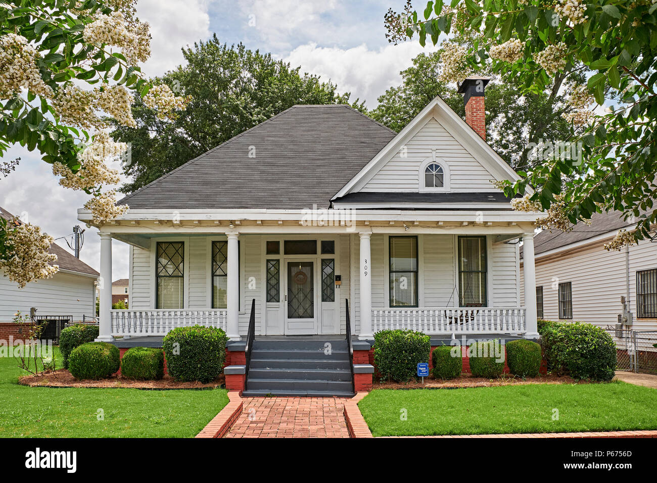 Die Wohnung oder das Haus von Martin Luther King Jr. merkte civil rights Leader in Montgomery Alabama, USA. Stockfoto