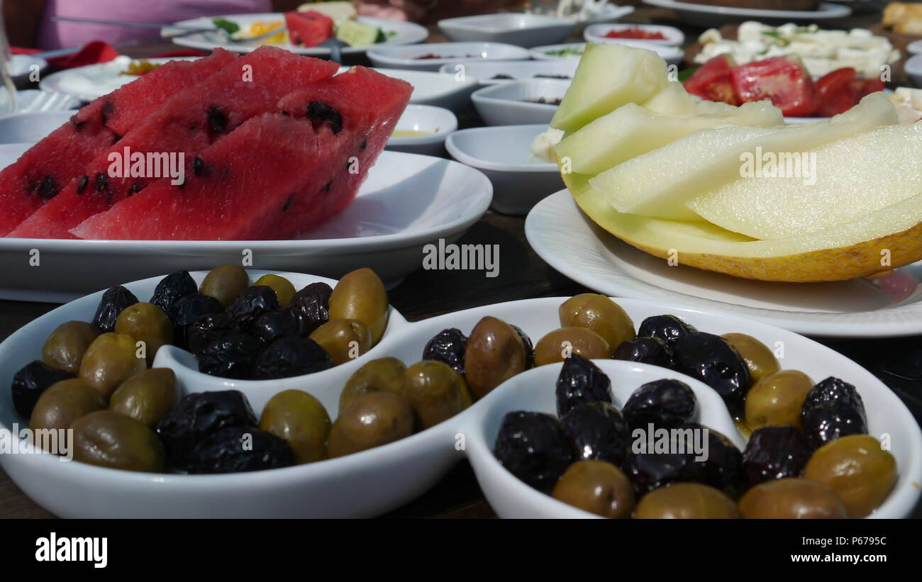 Traditionelles türkisches Frühstück Stockfoto