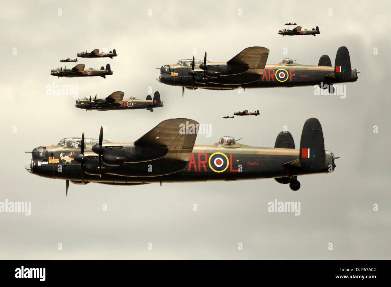 Lancaster Bomber, air Gunner Stockfoto