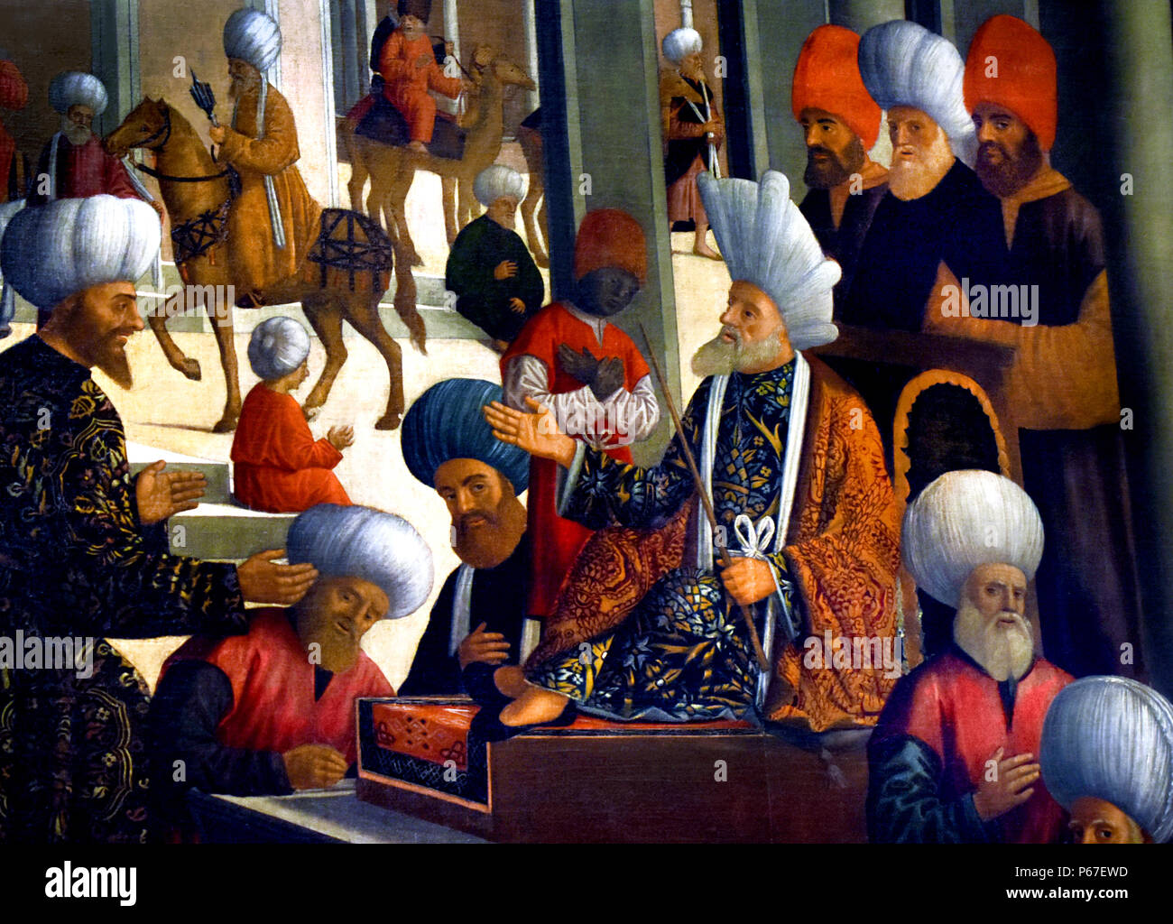 Episoden aus dem Leben des Heiligen Markus, GIOVANNI MANSUETI, Venedig ,1485 - 1527, Italien, Italienisch, (Detail) Stockfoto