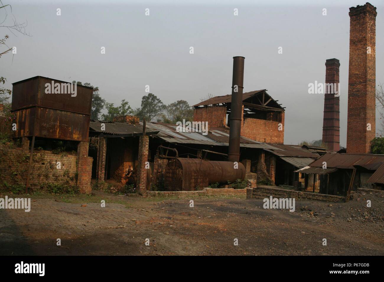 Ledo Ziegelei Assam nach der Schließung. März 2007. Stockfoto