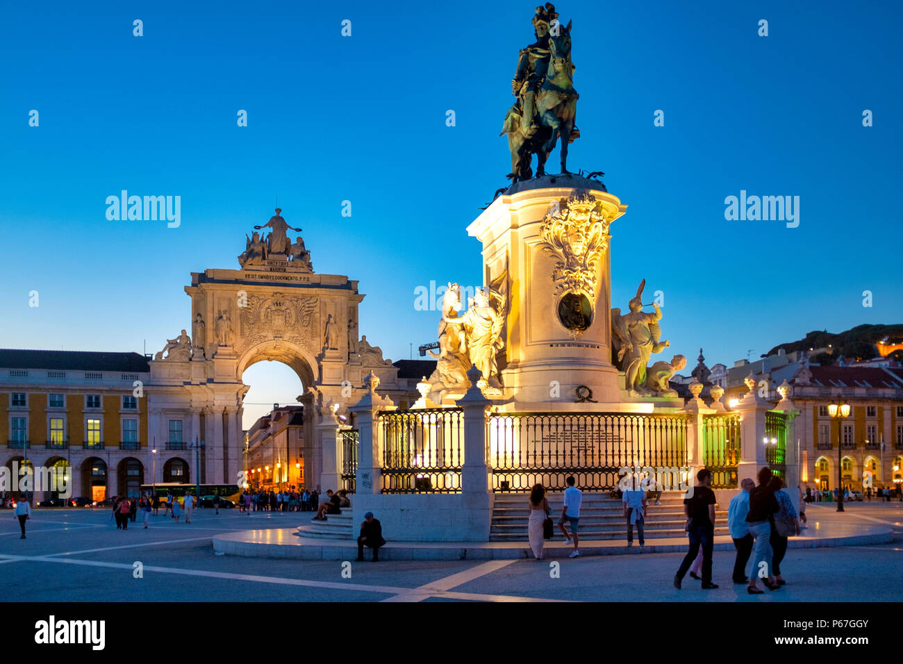 Praça Comércio, Lissabon, Portugal Stockfoto