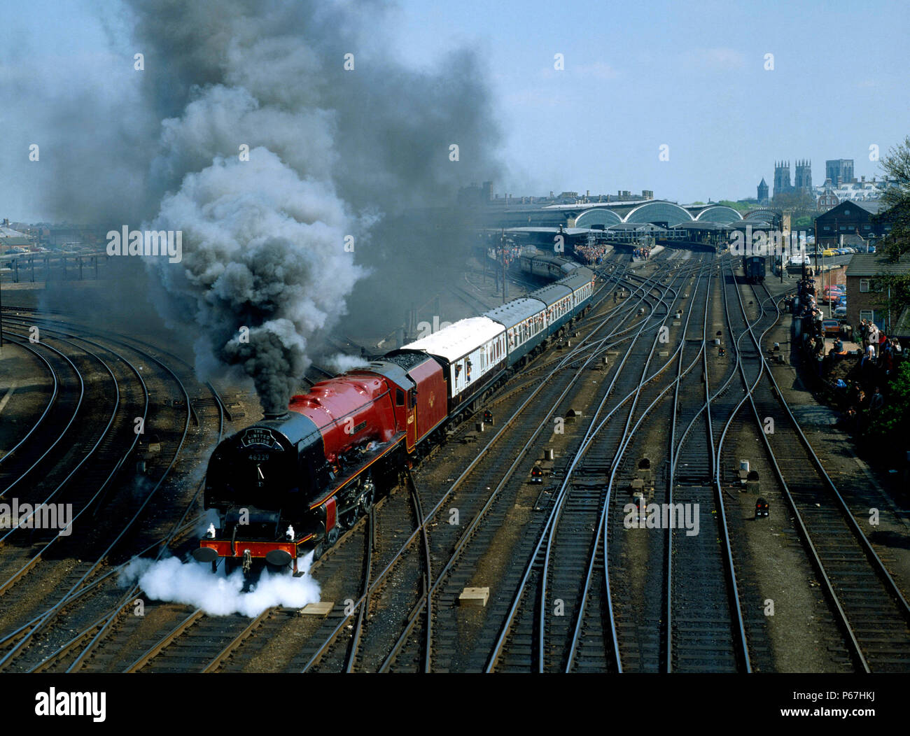 Die Limited Edition. Nr. 46229 Hamilton verlässt, Herzogin von York mit dem Morgen. 10.05.1980. Stockfoto