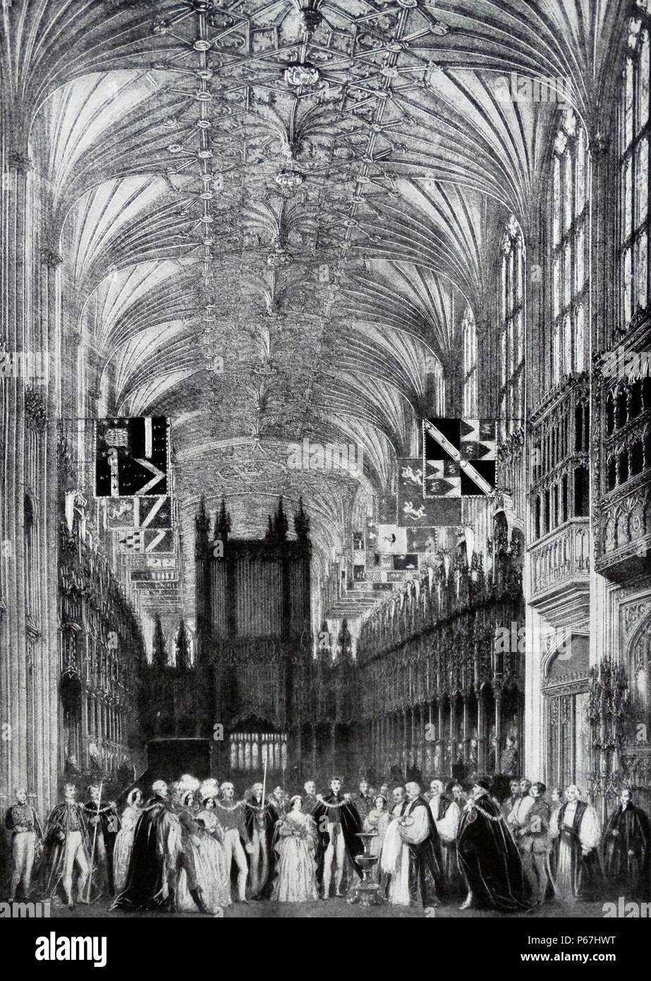 Taufe des künftigen britischen König Edward VII 1842 Hofkirche;   Windsor Castle Stockfoto