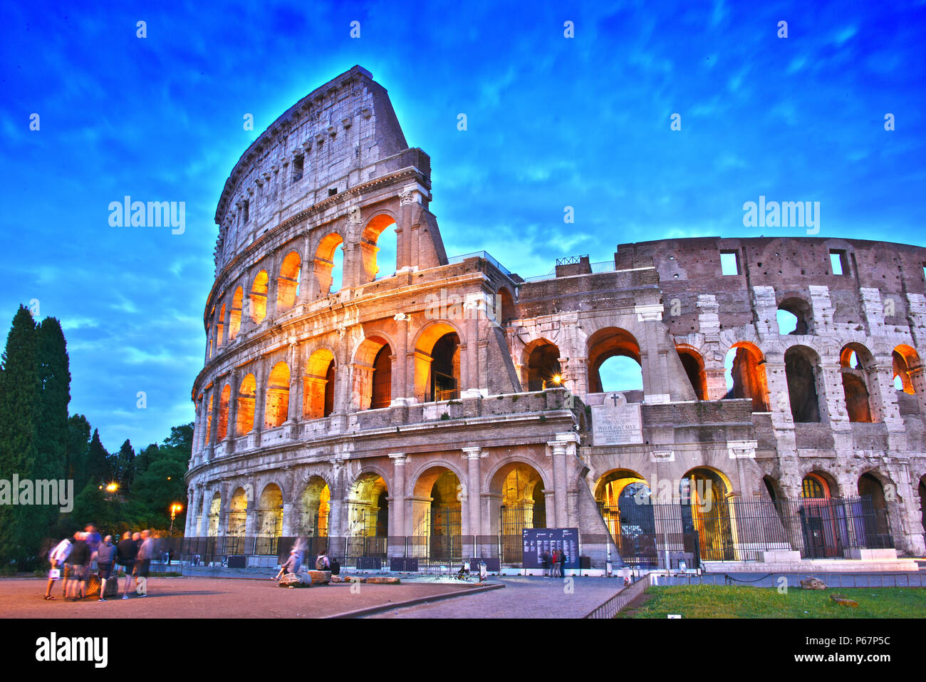 Kolosseum Das Kolosseum oder auch als Flavischen Amphitheater in der Stadt Rom, Italien bekannt. Stockfoto