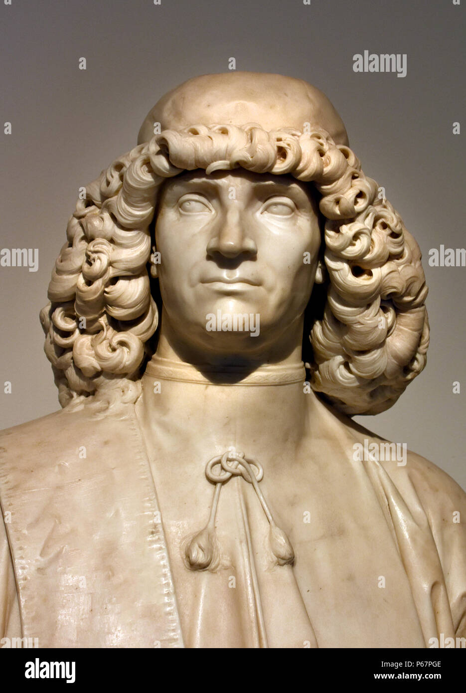 Büste der italienischen Renaissance Maler Giovanni Bellini (1853) von dem italienischen Bildhauer Luigi Borro 1826 - 1886 Venedig Italien Stockfoto