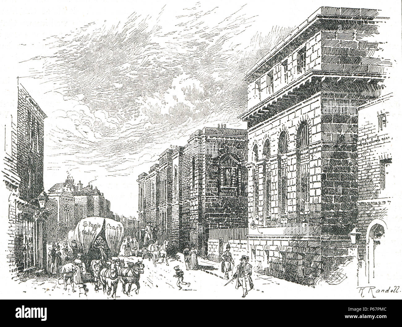 Old Bailey, London, England 1814 Stockfoto