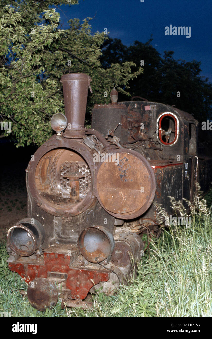 Polnische 600 mm Spurweite Tyb-Klasse 5 Nr. 471 0-6-2T aufgegebenen an Weneija am Mittwoch, den 1. Juni 1983. Stockfoto
