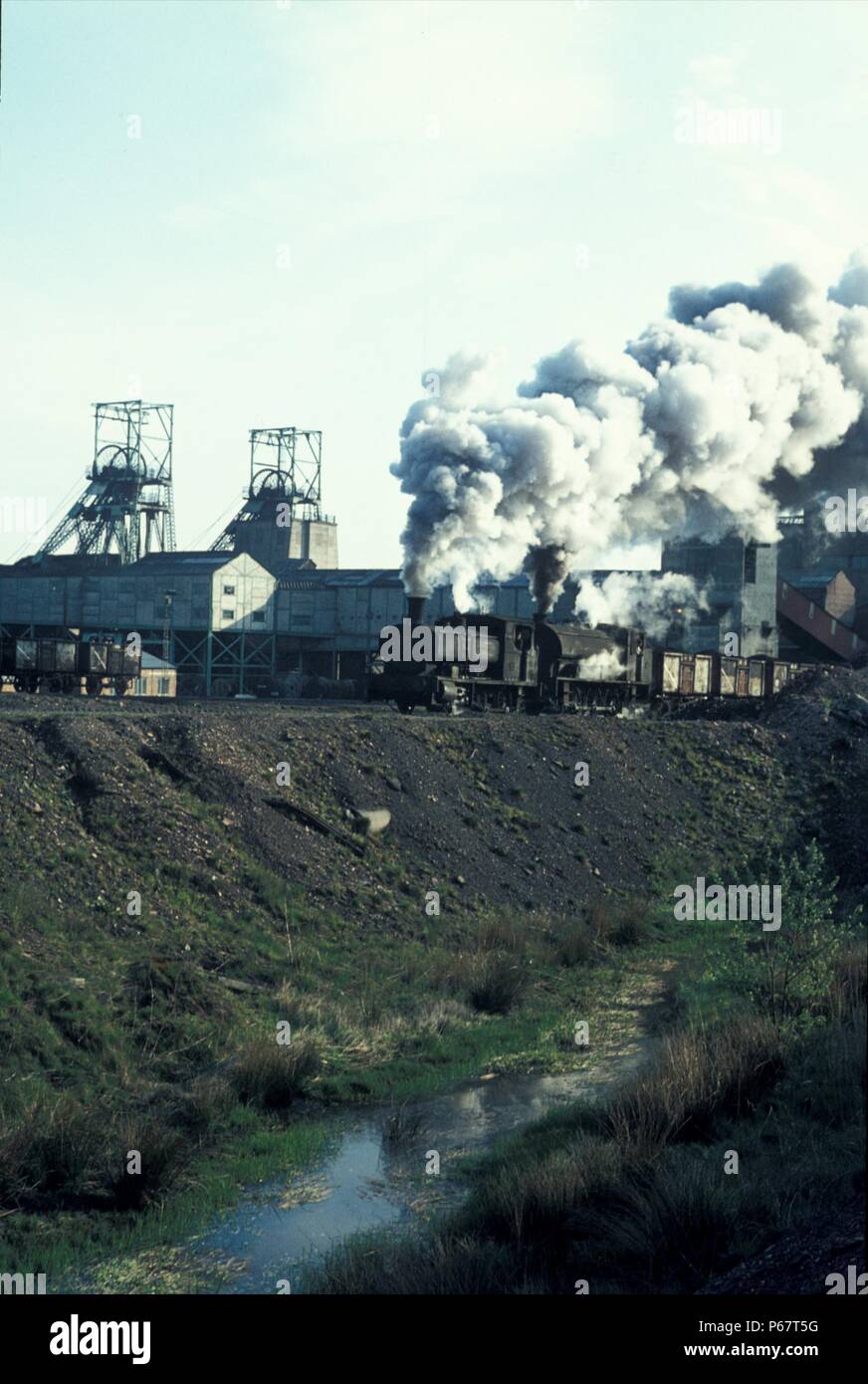 Polkemmet Zeche West Lanark mit ihren vintage Andrew Barclay 0-6-0 ST Nr. 885 von 1900 Pilotierung Sparmaßnahmen Typ 0-6-0 ST gebaut von Bagnalls von Staffo Stockfoto