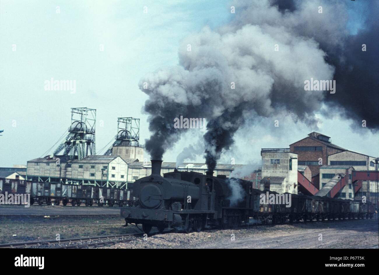 Polkemmet Zeche West Lanark mit ihren vintage Andrew Barclay 0-6-0 ST Nr. 885 von 1900 Pilotierung Sparmaßnahmen Typ 0-6-0 ST gebaut von Bagnalls von Staffo Stockfoto